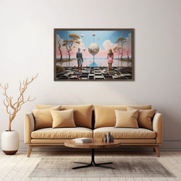 Futuristic Landscape Art Print: Surreal Sci-Fi Poster
