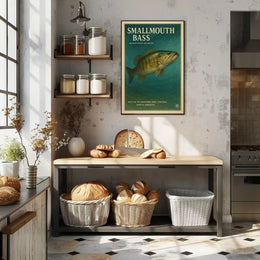 Smallmouth Bass Native Fish of North America Poster