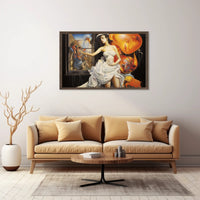 Woman in White Dress Abstract or Artistic Poster