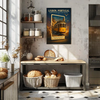Lisbon Tram Vintage Artistic Cultural Heritage Poster