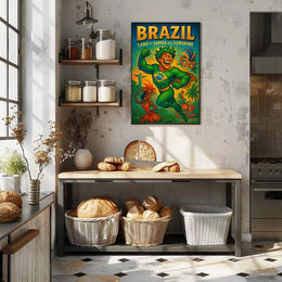 Brazil Land Of Samba And Sunshine Poster