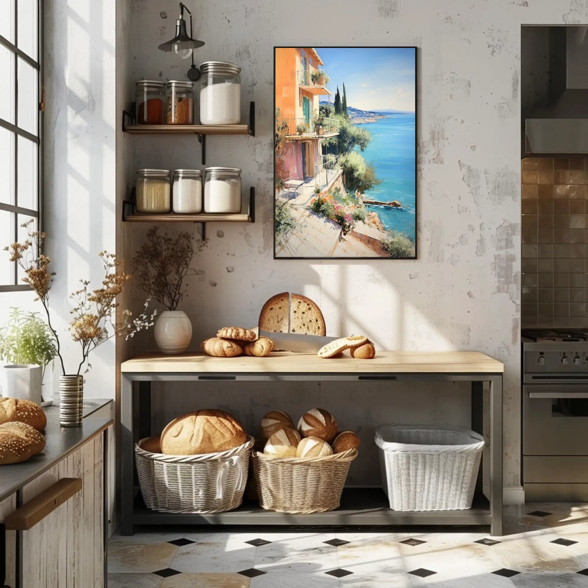 Mediterranean Seaside Charm Travel Poster