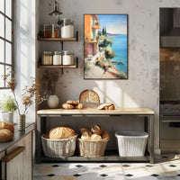 Mediterranean Seaside Charm Travel Poster