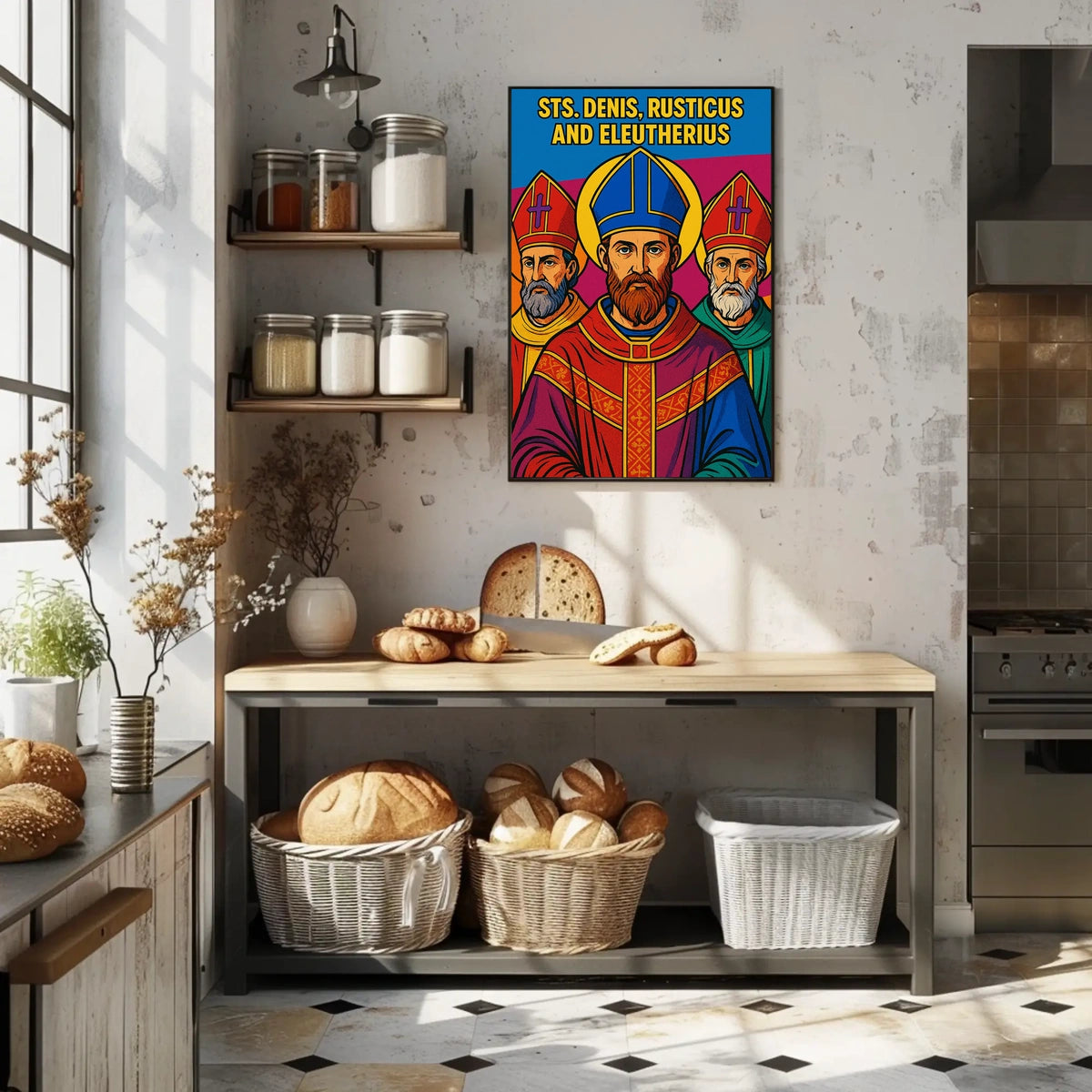 Saints Denis, Rusticus, and Eleutherius Poster