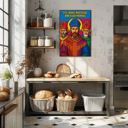 Saints Denis, Rusticus, and Eleutherius Poster
