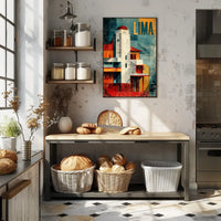 Lima Architectural Abstraction Poster