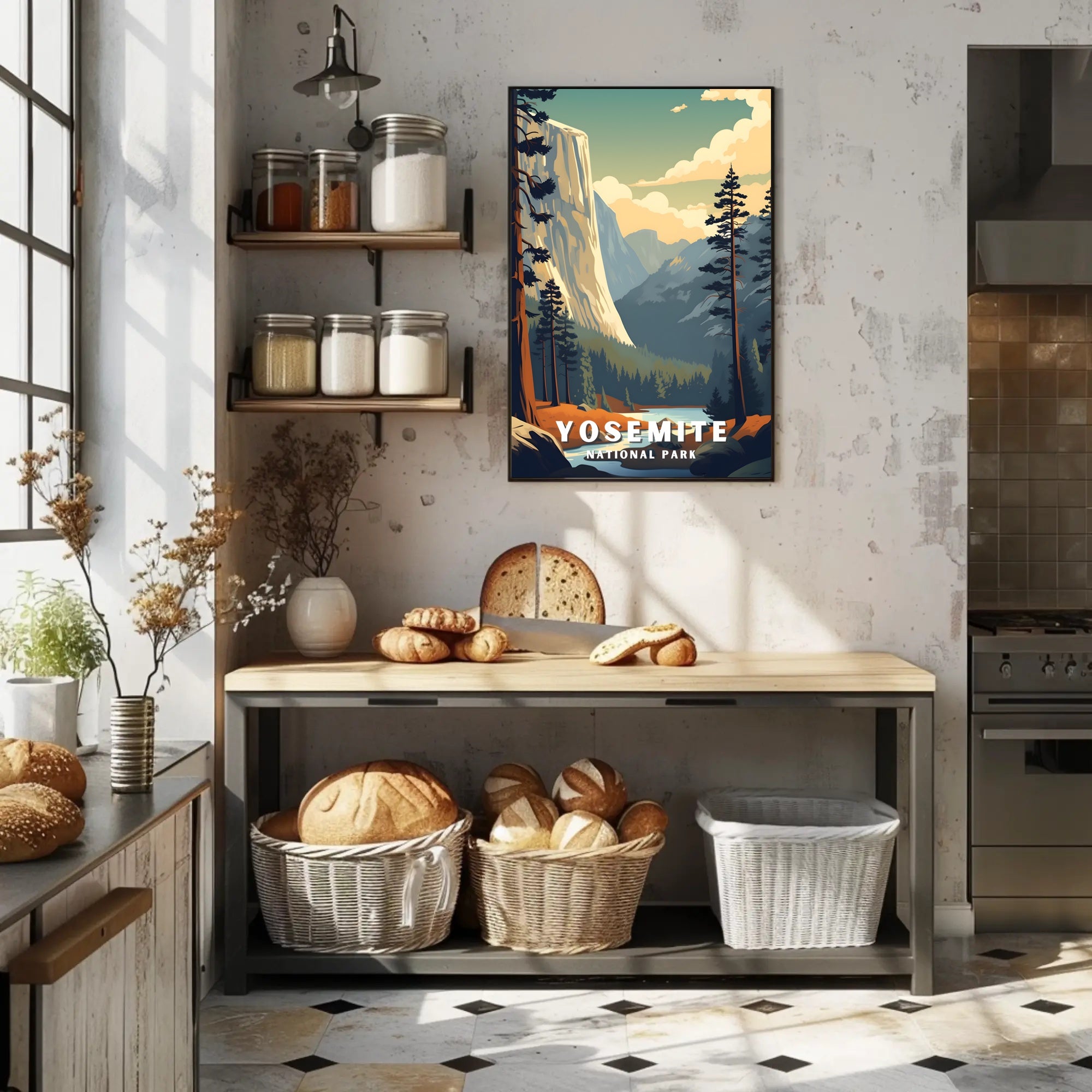 Yosemite Vintage Travel Poster Wall Art Print