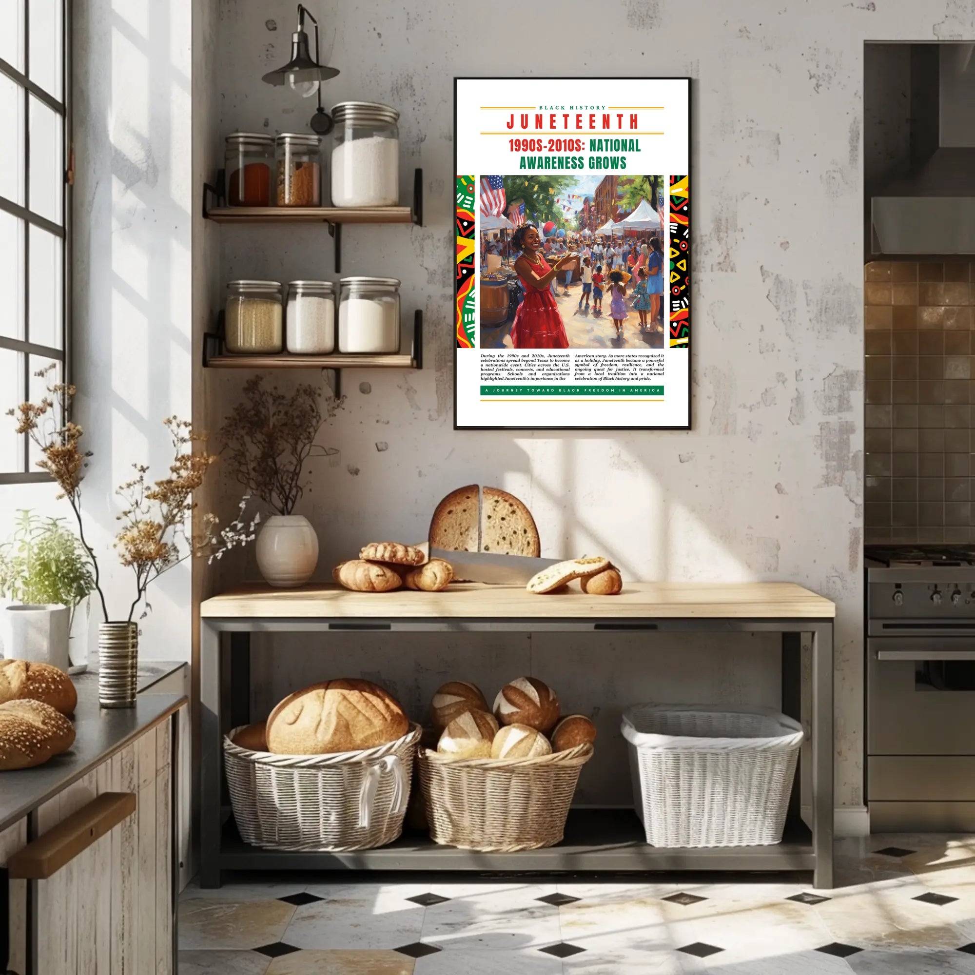 Juneteenth Celebration: Vibrant Heritage Festival Cultural or Heritage Poster