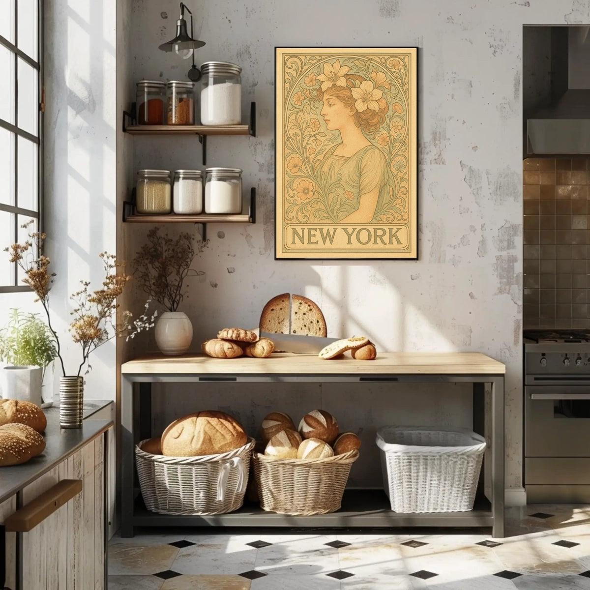 Art Nouveau New York Poster