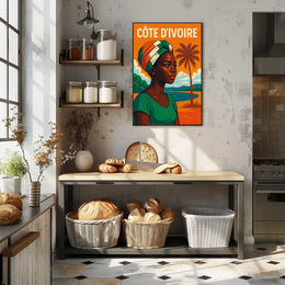 Côte dIvoire Portrait Poster