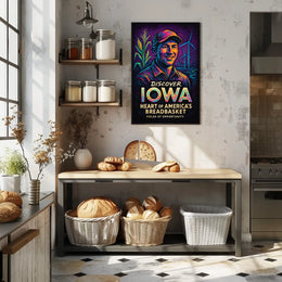Discover Iowa Heart of Americas Breadbasket Poster