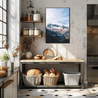 Majestic Alpine Landscape Photorealistic Mountain Poster
