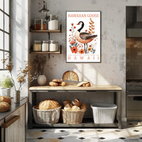 The poster features an illustrated depiction of the Hawaiian Goose, also known as Poster