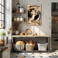 Herrmann's Magical Illusion Art Nouveau Cultural Poster
