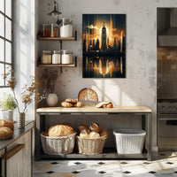 Empire State Building Skyline Art Deco Travel Poster