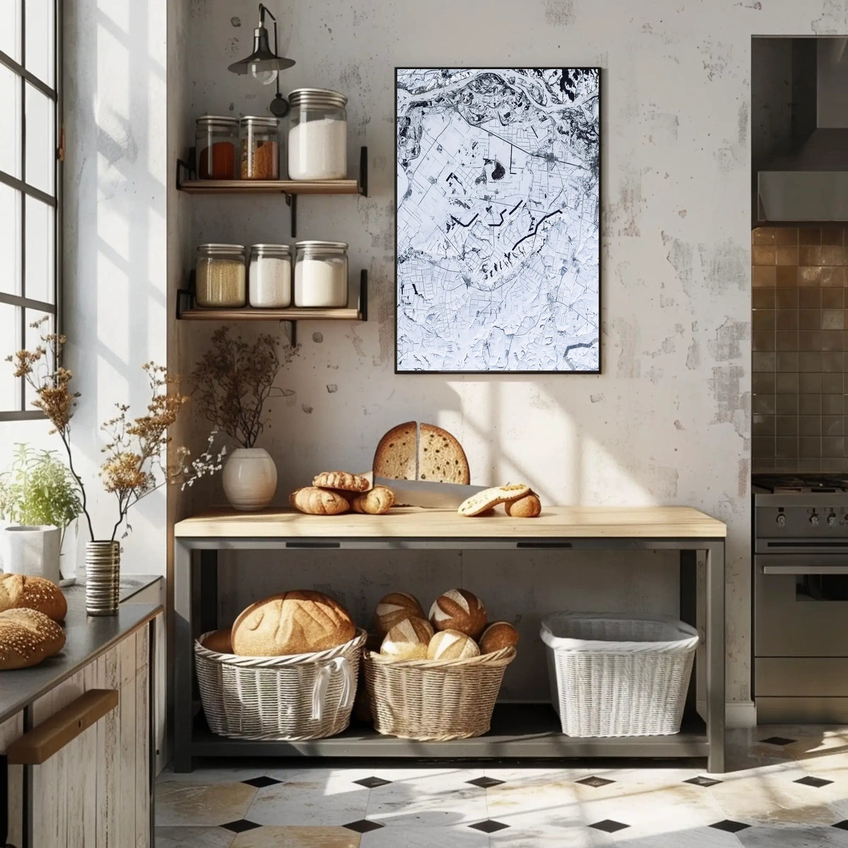 Winter Landscape From Above Poster