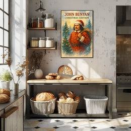 John Bunyan Christmas Red Coat Historical Poster