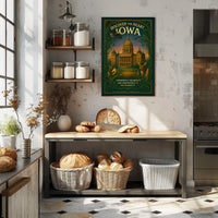 Iowa Beauty Vintage Architecture Wildlife Poster