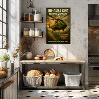 HH-3 Sea King Rescue Vintage Military Recruitment Poster