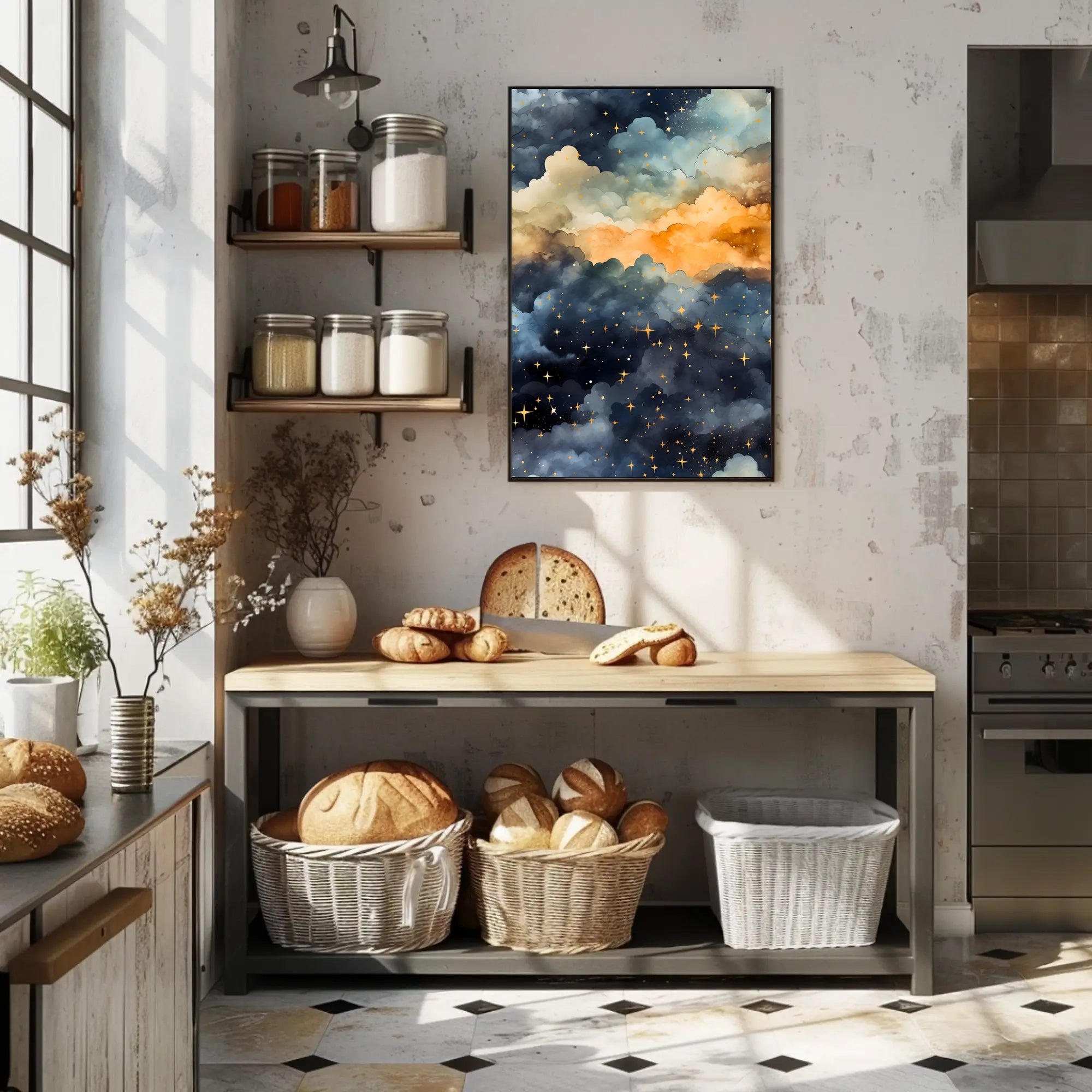 Dreamy Celestial Night Sky: Space or Astronomy Poster