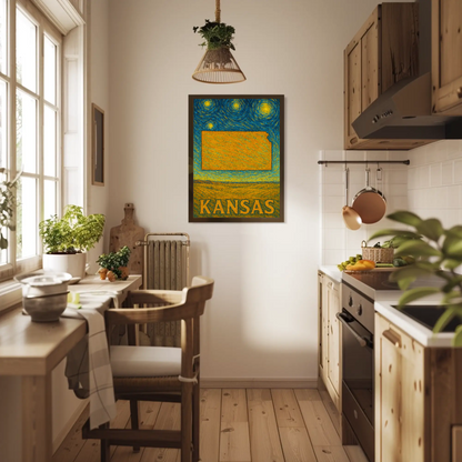 Kansas Starry Night Poster