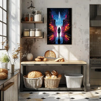Neon Cityscape Poster