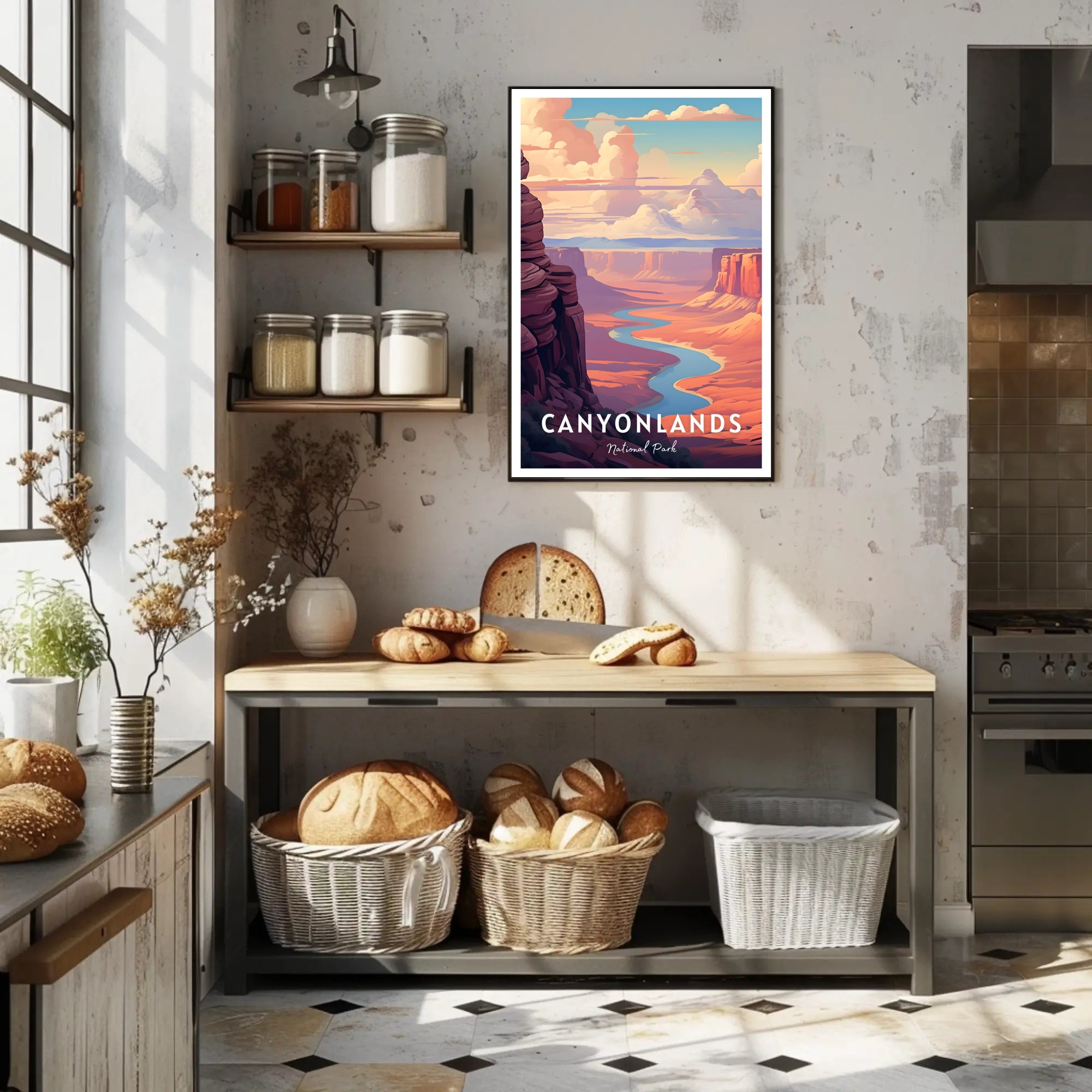 Canyonlands Scenic Vintage Travel Poster Print
