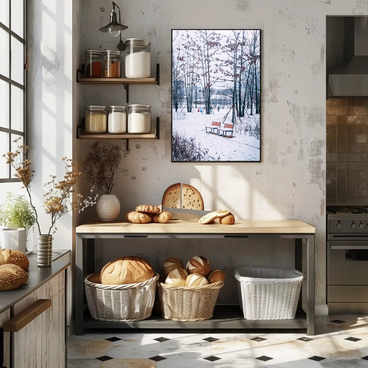 Winter Serenity In The Park Poster