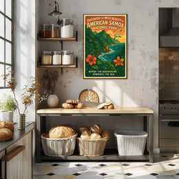 Vintage Scenic Travel Destination Poster