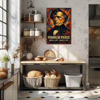 Franklin Pierce 14th President of the United States Glitch Hop Art Poster
