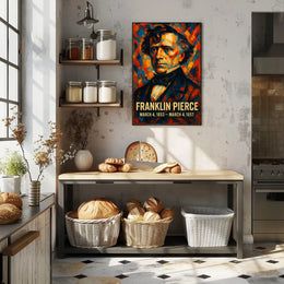 Franklin Pierce 14th President of the United States Glitch Hop Art Poster