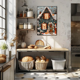 Winter Wonderland Cottage Poster