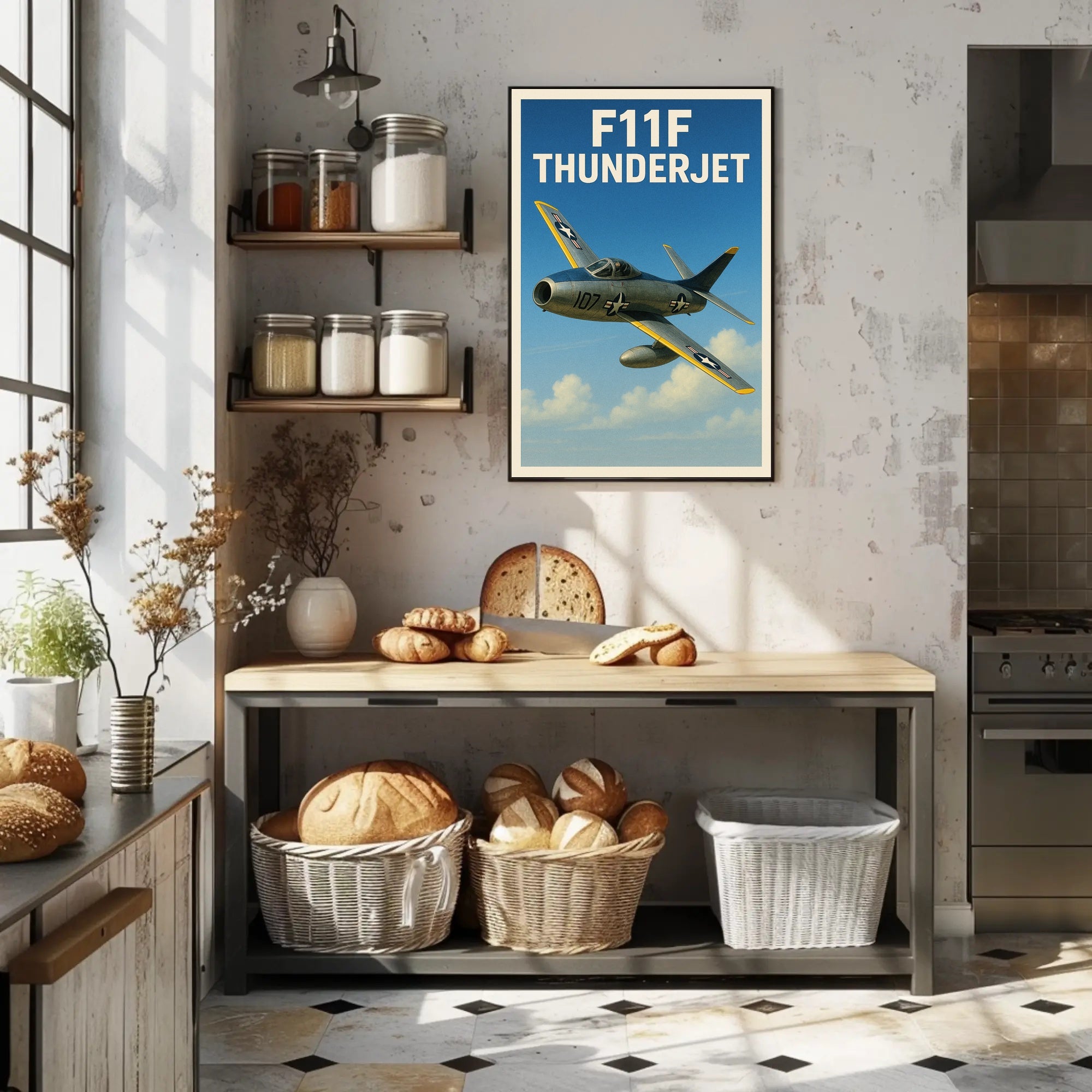 F11F Thunderjet Poster PosterGoat