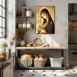 Renaissance Maternal Affection Spiritual Art Poster