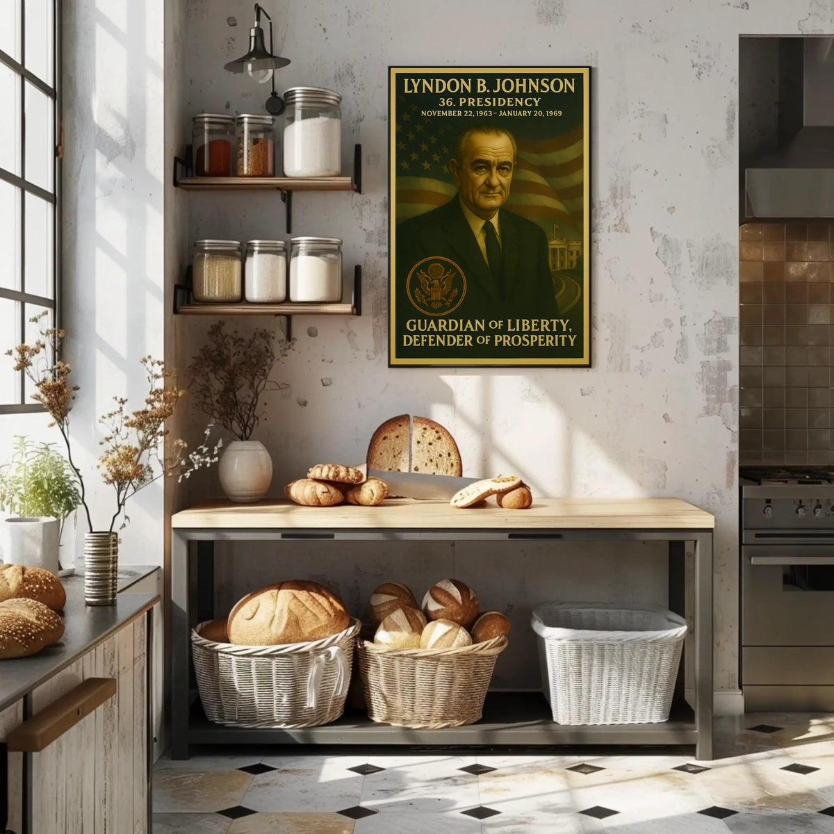 Lyndon B. Johnson Presidential Era Historical or Presidential Poster