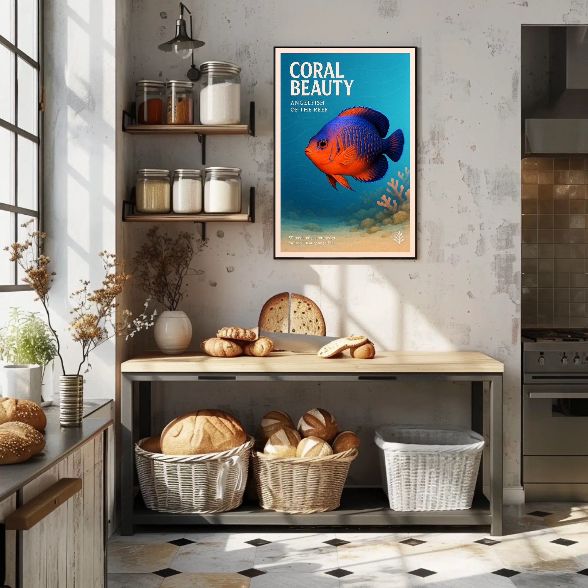 Coral Beauty Angelfish Poster PosterGoat