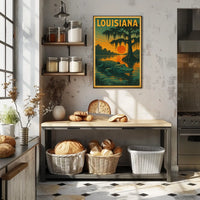 Louisiana Bayou Sunset Poster