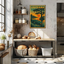 Louisiana Bayou Sunset Poster