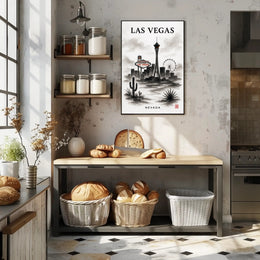 Las Vegas Skyline Poster PosterGoat
