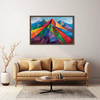 Abstract Geometric Mountain Landscape Poster Art Print