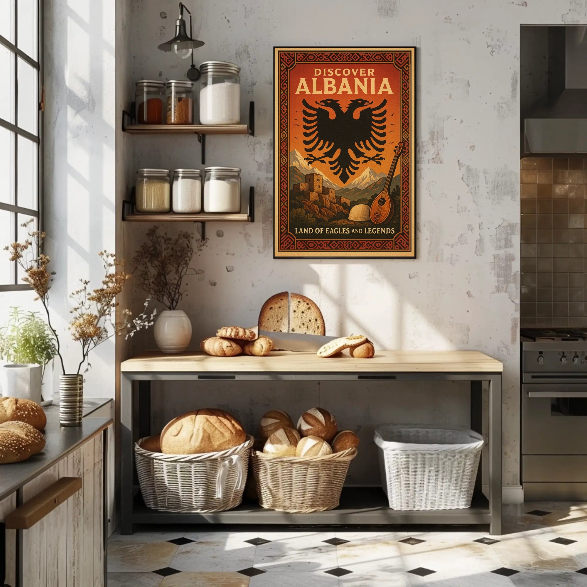 Explore Albania's Beauty in Patriotic Travel Poster