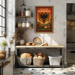 Explore Albania's Beauty in Patriotic Travel Poster