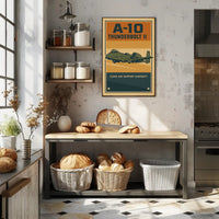 A-10 Thunderbolt II Retro Design Military Recruitment Poster