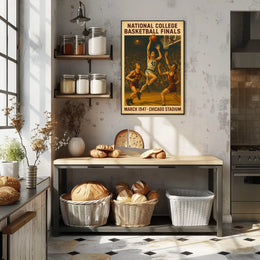 National College Basketball Finals 1947 Poster