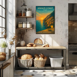 Amalfi Coast Sunset Beauty Culture Poster