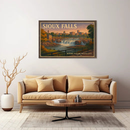 Sioux Falls Nature Meets City Travel Poster
