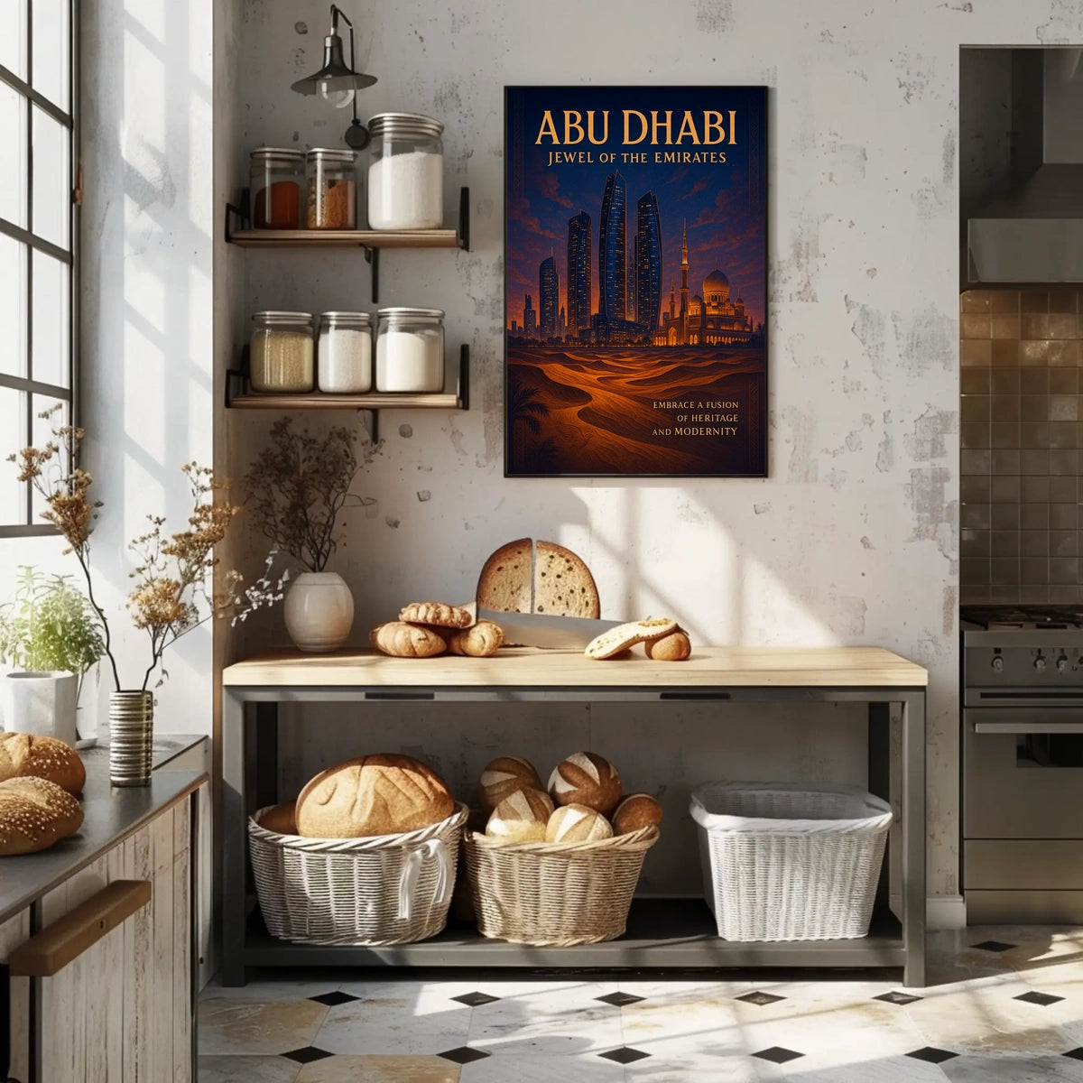 Abu Dhabi Skyline Fusion Urban or Cityscape Poster