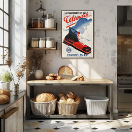 Célémark Ski Boots Advertisement Poster