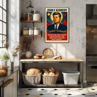 John F. Kennedy Inspirational Leadership Historical or Presidential Poster
