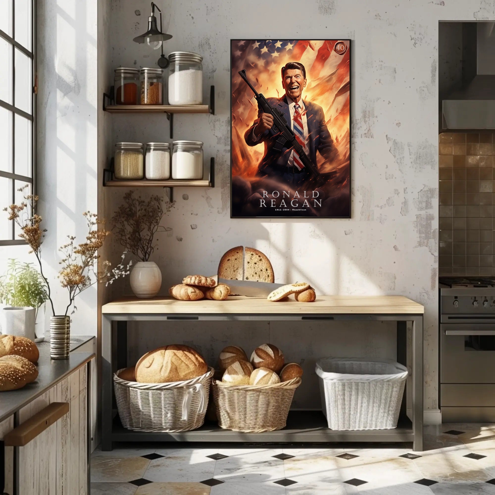 Ronald Reagan: A Patriotic Tribute Poster